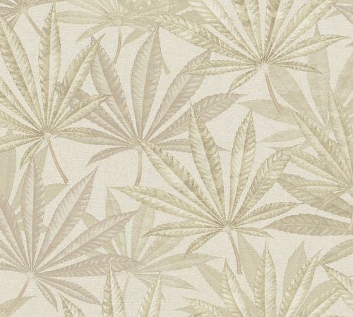 AS Creation Michalsky 6 vlies, vinyl anyagú beige, barna színű leveles Modern tapéta