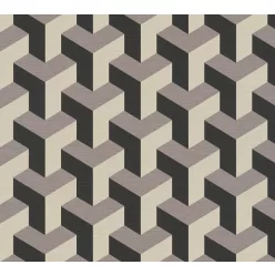   AS Creation Daniel Hechter 7 vlies, vinyl anyagú fekete, beige, lila színű 3d, geometriai Modern tapéta