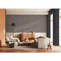   AS Creation Daniel Hechter 7 vlies, vinyl anyagú fekete, beige, lila színű 3d, geometriai Modern tapéta