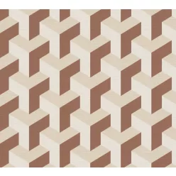   AS Creation Daniel Hechter 7 vlies, vinyl anyagú fehér, beige, rozsdabarna színű 3d, geometriai Modern tapéta