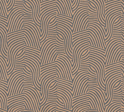 AS Creation Daniel Hechter 7 habos, vlies anyagú fekete, rosegold színű absztrakt Modern tapéta