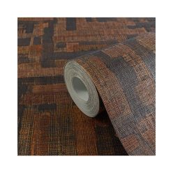   AS Creation Hot Spots vinyl, vlies anyagú, barna színű, absztrakt, geometriai, textilhatású, Modern tapéta