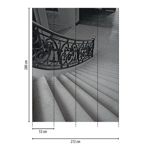 AS Creation Daniel Hechter 7 vlies  anyagú szürke, fekete színű lépcső Modern panel