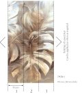 AS Creation Hot Spots vinyl, vlies anyagú, barna, krém, fehér, szürke színű, leveles, Modern poszter