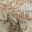 AS Creation History of Art 2, vlies, vinyl anyagú, barna, gyöngyház színű, ágas, leveles, Modern tapéta