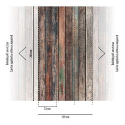   AS Creation The wall 3 vinyl, vlies anyagú, barna, szürke színű, famintás, Modern poszter