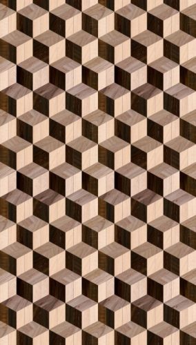 AS Creation The wall 3 vinyl, vlies anyagú, barna színű, 3d, geometriai, Modern poszter