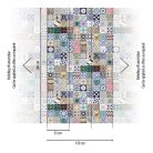AS Creation The wall 3 vinyl, vlies anyagú, kék,zöld, szürke, rózsaszín színű, patchwork, csempe, Modern poszter