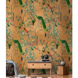   AS Creation The wall 3 vinyl, vlies anyagú, barna, kék, piros, zöld, barna, türkiz, fehér színű, madaras, fás, Modern poszter