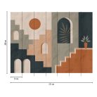 AS Creation The wall 3 vinyl, vlies anyagú, fekete, szürke, barna színű, geometriai, Modern poszter