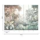AS Creation The wall 3 vinyl, vlies anyagú, mályva, szürke, zöld, törtfehér színű, dzsungel, leveles, Modern poszter