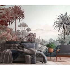   AS Creation The wall 3 vinyl, vlies anyagú, barna, zöld, törtfehér színű, tájkép, fás, Modern poszter