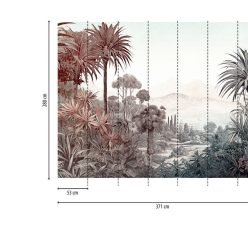   AS Creation The wall 3 vinyl, vlies anyagú, barna, zöld, törtfehér színű, tájkép, fás, Modern poszter