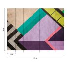 AS Creation The wall 3 vinyl, vlies anyagú, lila, türkiz, barna, zöld színű, geometriai, Modern poszter