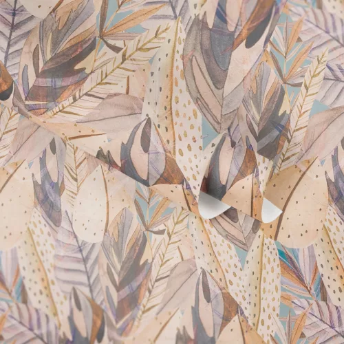 AS Creation Anna dAndrea vinyl, vlies anyagú, barack, barna, lila, kék, beige színű, leveles, Modern tapéta