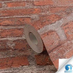   AS Creation, WOW Wasser, előragasztózott, vlies, vinyl anyagú, barna, beige színű, téglamintás, Modern, Natural tapéta