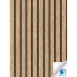   AS Creation, WOW Wasser, előragasztózott, vlies, vinyl anyagú, barna, fekete színű, lamella, famintás, csíkos, Modern, Natural tapéta