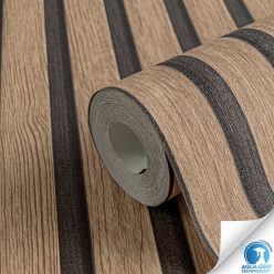   AS Creation, WOW Wasser, előragasztózott, vlies, vinyl anyagú, barna, fekete színű, lamella, famintás, csíkos, Modern, Natural tapéta