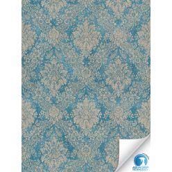   AS Creation, WOW Wasser, előragasztózott, vlies, vinyl anyagú, kék, barna színű, barokk, textilhatású, Modern, Natural tapéta