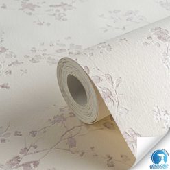   AS Creation, WOW Wasser, előragasztózott, vlies, habos anyagú, fehér, lila színű, növényes, virágos, ágas, Modern, Natural tapéta