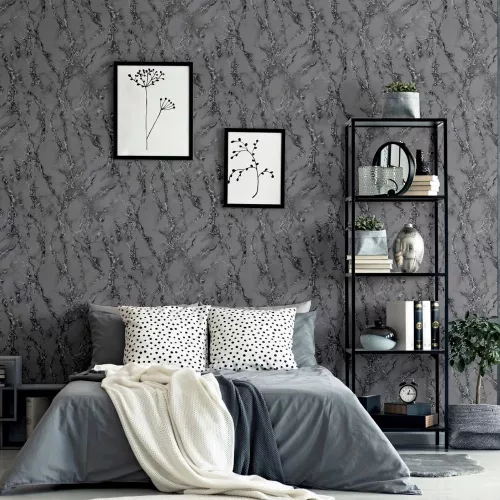 Arthouse, Signature Collection, papír anyagú, szürke, barna, csillámos színű, foltos, márványos, Modern tapéta