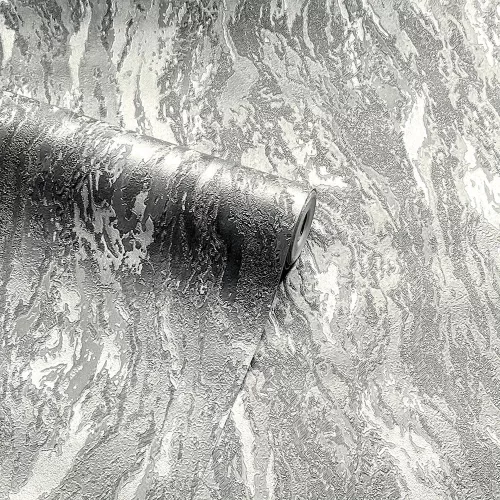 Arthouse, Signature Collection, vinyl, papír anyagú, szürke, ezüst, csillámos színű, foltos, márványos, Modern tapéta