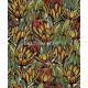 Decoprint Brazil vlies anyagú fekete, zöld, sárga, narancssárga színű virágos modern tapéta
