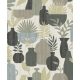 Decoprint Brazil vlies anyagú beige, zöld, barna, fekete színű váza modern tapéta