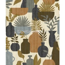   Decoprint Brazil vlies anyagú beige, barna, szürke, fekete színű váza modern tapéta