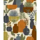 Decoprint Brazil vlies anyagú beige, sárga, zöld, kék, barna színű váza modern tapéta