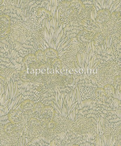 Decoprint Brazil vlies anyagú zöld, beige, arany színű növényes modern tapéta