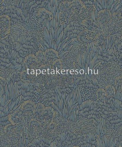 Decoprint Brazil vlies anyagú kék, arany színű növényes modern tapéta