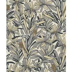   Decoprint Brazil vlies anyagú fekete, szürke, beige színű növényes modern tapéta