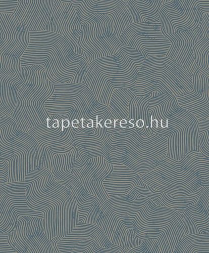 Decoprint Brazil vlies anyagú kék, arany színű hullámos, absztrakt modern tapéta