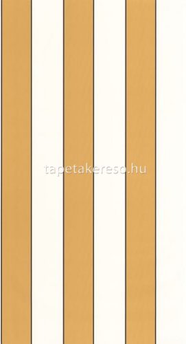 Caselio Basics vlies, vinyl anyagú fehér, mustársárga, fekete színű csíkos modern tapéta