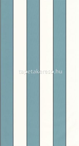 Caselio Basics vlies, vinyl anyagú kék, fehér, fekete színű csíkos modern tapéta