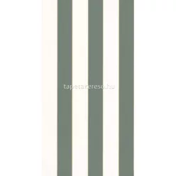   Caselio Basics vlies, vinyl anyagú fehér, zöld, arany színű csíkos modern tapéta