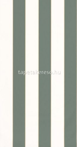 Caselio Basics vlies, vinyl anyagú fehér, zöld, arany színű csíkos modern tapéta