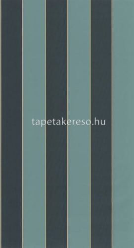 Caselio Basics vlies, vinyl anyagú zöld, fekete, arany színű csíkos modern tapéta
