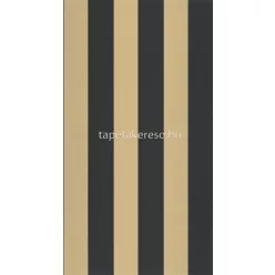   Caselio Basics vlies, vinyl anyagú fekete, arany színű csíkos modern tapéta