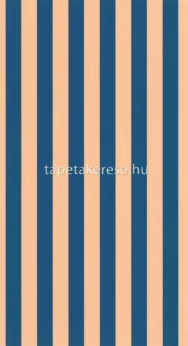 Caselio Basics vlies, vinyl anyagú kék, barack színű csíkos modern tapéta