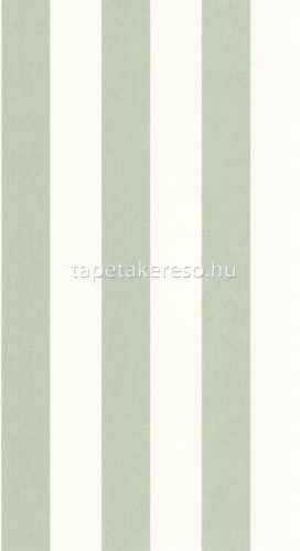 Caselio Basics vlies, vinyl anyagú fehér, zöld színű csíkos modern tapéta