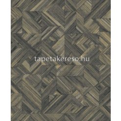   Casadeco Bali vlies, vinyl anyagú szürke, barna színű intarzia, famintás modern tapéta
