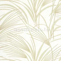   Casadeco BABYLONE vinyl, vlies anyagú fehér, zöld, bronz színű leveles modern, natural tapéta
