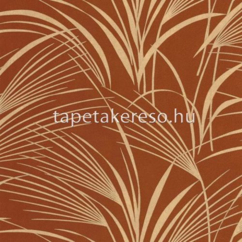 Casadeco BABYLONE vinyl, vlies anyagú terrakotta, arany színű leveles modern, natural tapéta