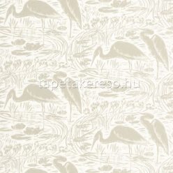   Casadeco BABYLONE vinyl, vlies anyagú fehér, szürke színű madaras modern, natural tapéta