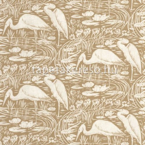 Casadeco BABYLONE vinyl, vlies anyagú barna, beige színű madaras modern, natural tapéta