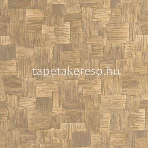 Casadeco BABYLONE vinyl, vlies anyagú barna színű geometriai, kockás modern, natural tapéta