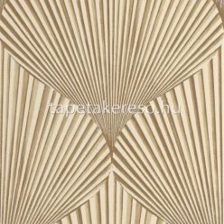   Casadeco BABYLONE vinyl, vlies anyagú barna színű 3d, geometriai, leveles modern, natural tapéta