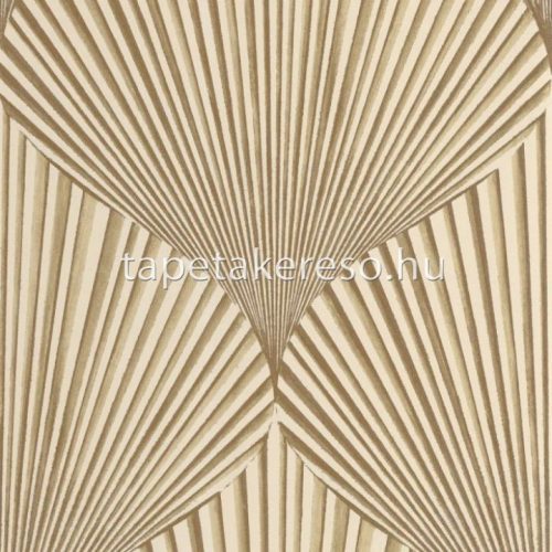Casadeco BABYLONE vinyl, vlies anyagú barna színű 3d, geometriai, leveles modern, natural tapéta